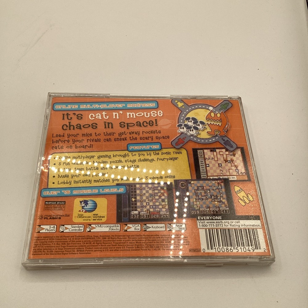 ChuChu Rocket (Sega Dreamcast, 2000) Case Back Only!