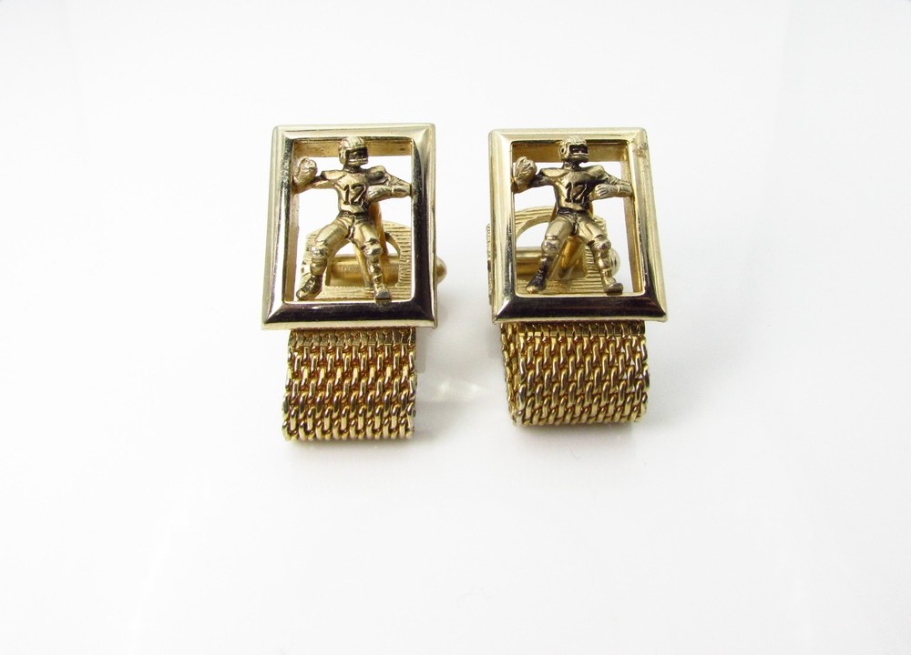 Wrap Cufflinks with #12 Quarterback by Swank