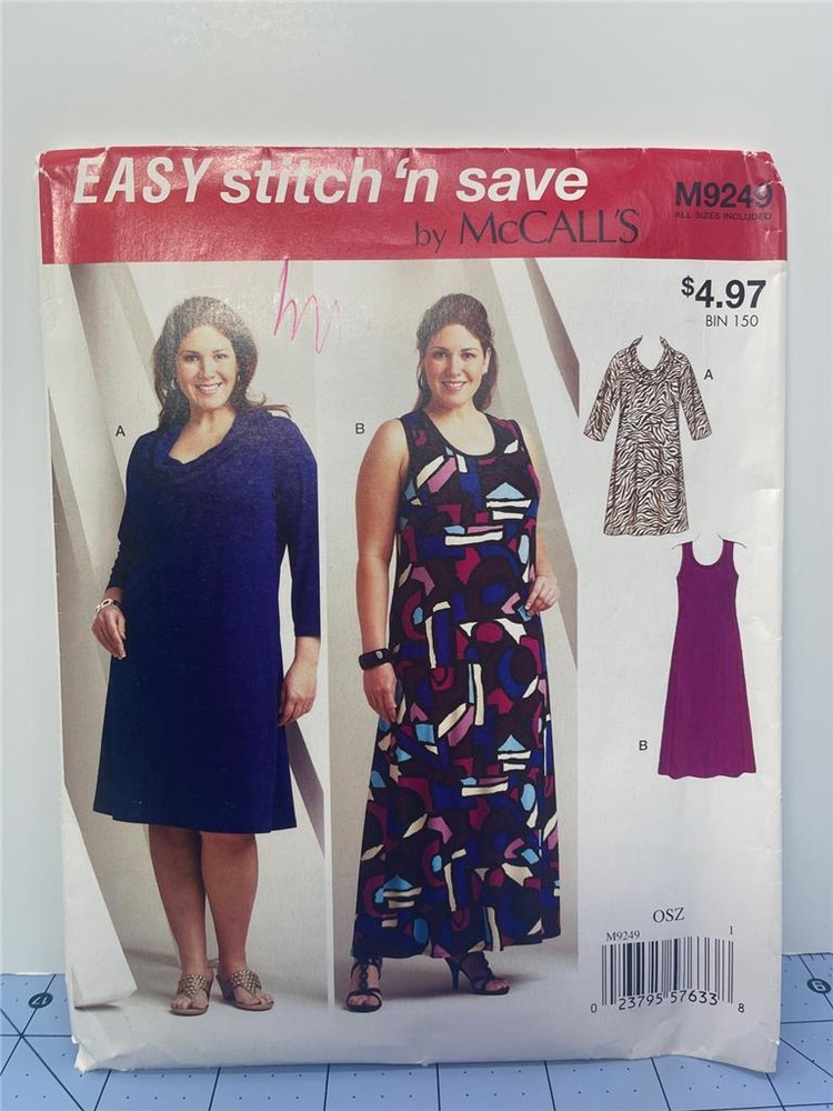MCCALL'S Sewing Pattern - #M9249 - PULLOVER DRESSES - 1X-4X