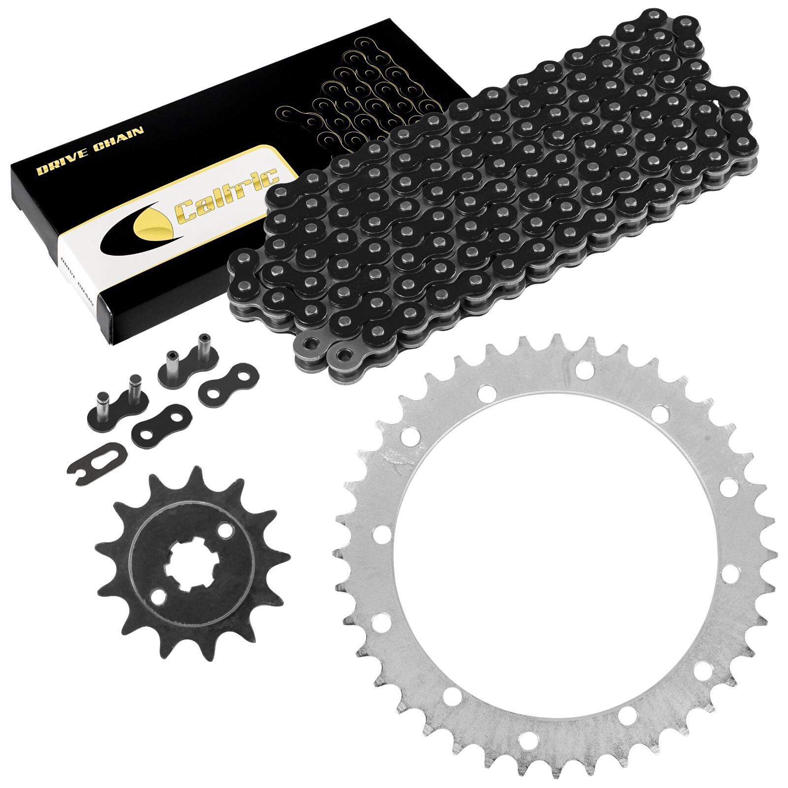 Black Drive Chain And Sprockets Kit for Yamaha Blaster 200 YFS200 1988-2006