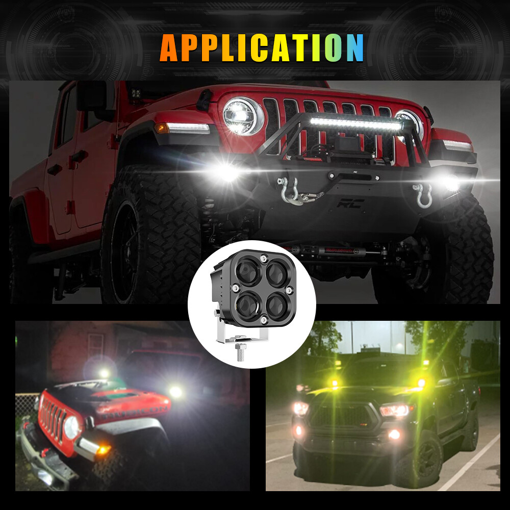 Fit Kawasaki Teryx4 800 750 52" Straight LED Light Bar +3" work light Wire Kit