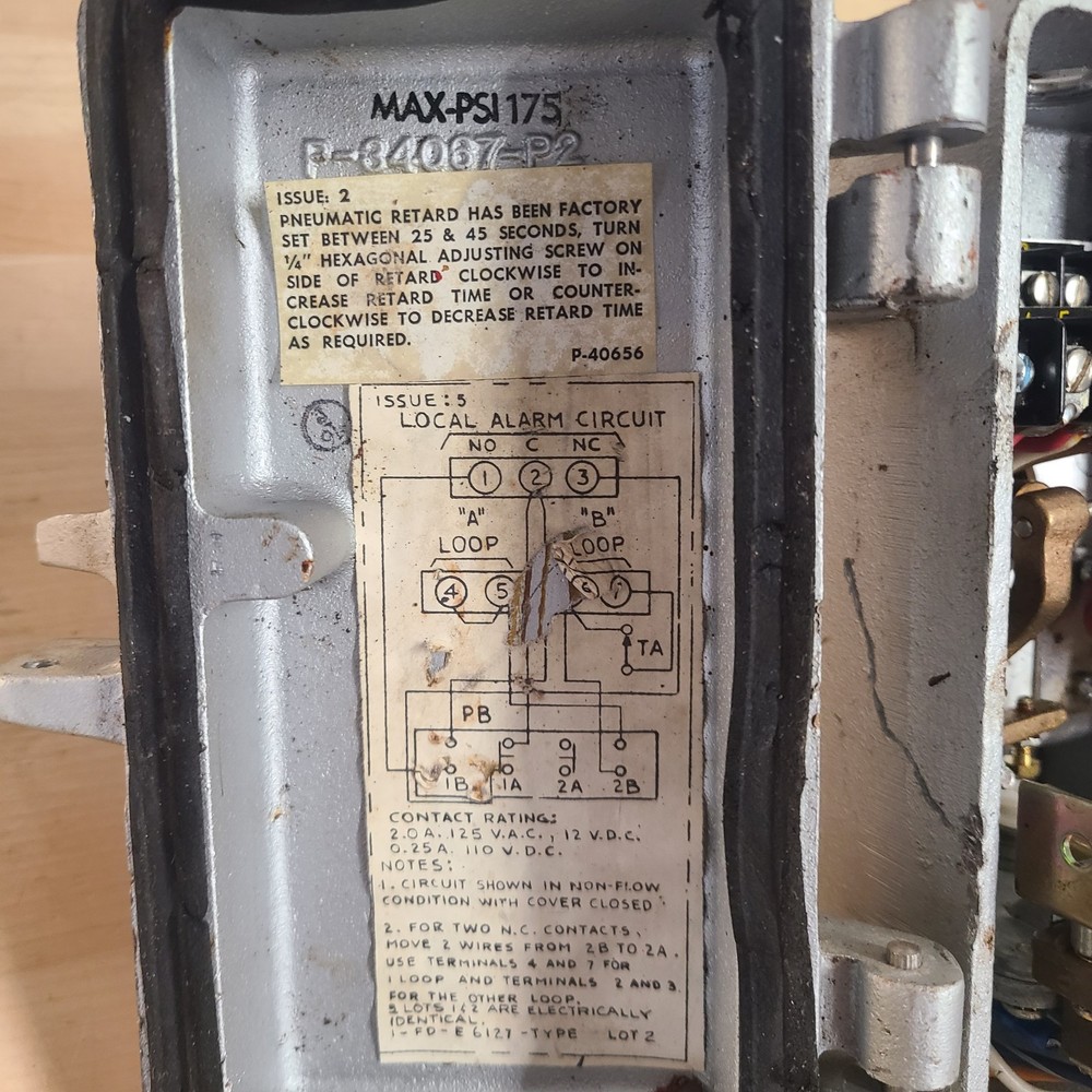 ADT sprinkler flow switch 480G,E6127-046
