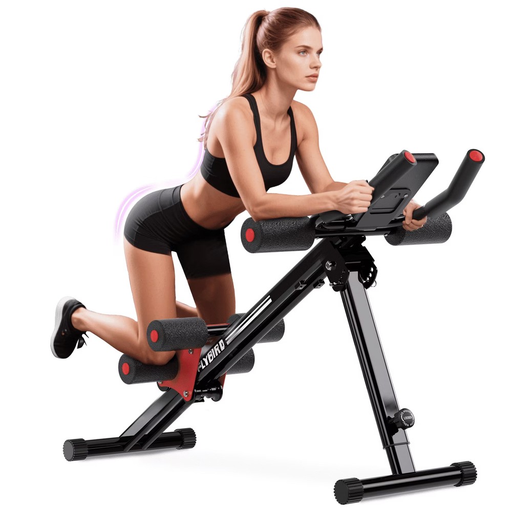 FLYBIRD Adjustable Ab Workout Equipment, Full Body Strength Training, Foldable W