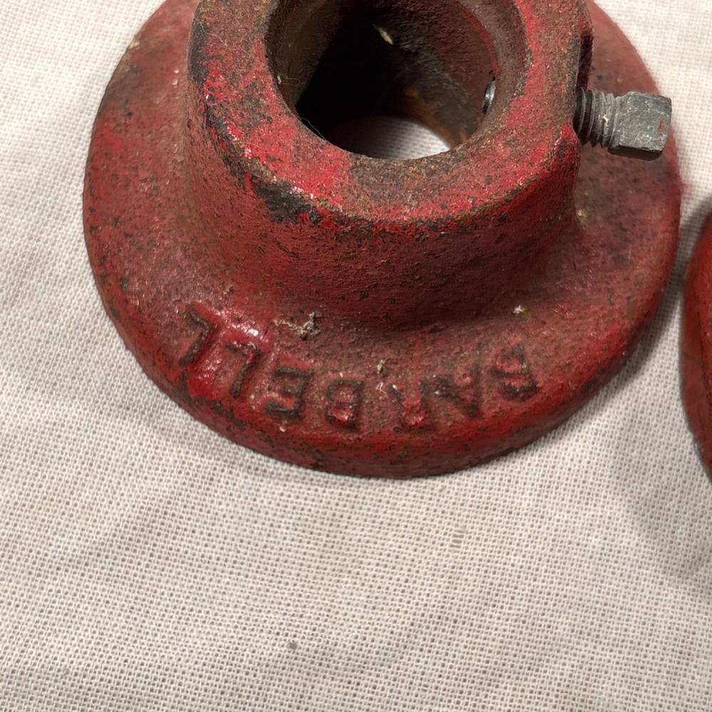 Vintage Pair York Barbell Bar Collars