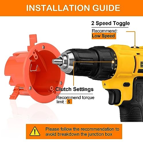 [] Electrical Box,Old Work Junction Box,Ceiling Box,18 Cubic 6 Pack Round