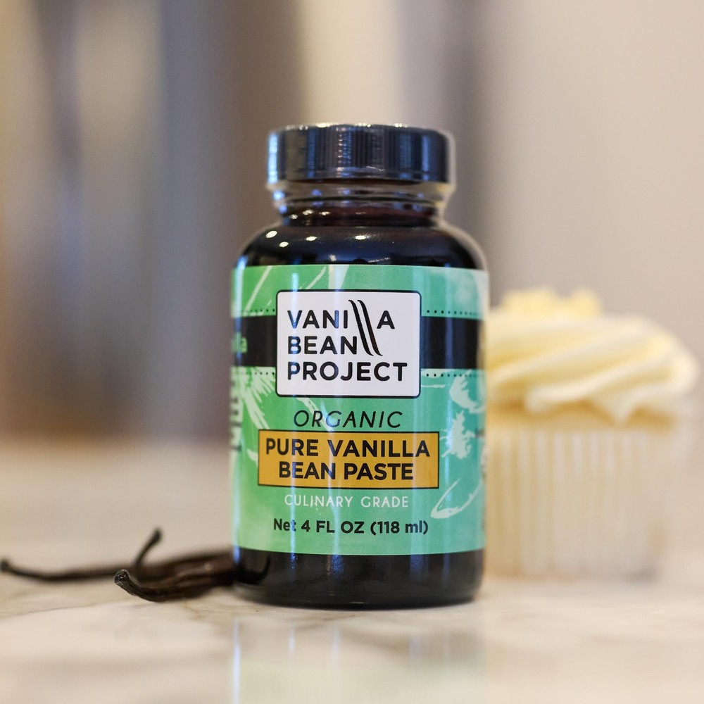 Organic Vanilla Bean Paste | Baking Necessity | Pure for 4 Ounce