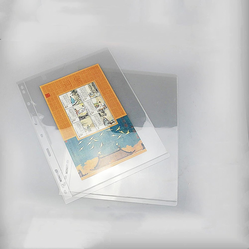 MUDOR Clear Stamp Pages for Album Binder, 1 Pocket Page Transparent