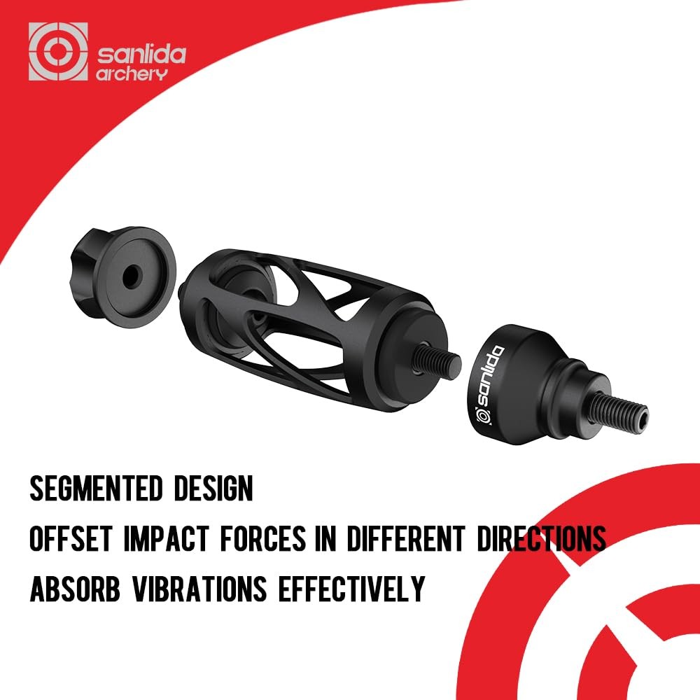 sanlida Archery Dragon 10 Stabilizer Bow Riser Extension Dampener, Quick Disc...