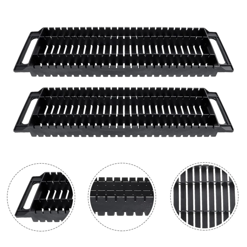 Antistatic ESD Circulation Rack 2Pcs Plastic PCB Holder with 25 Slots Dual-E...