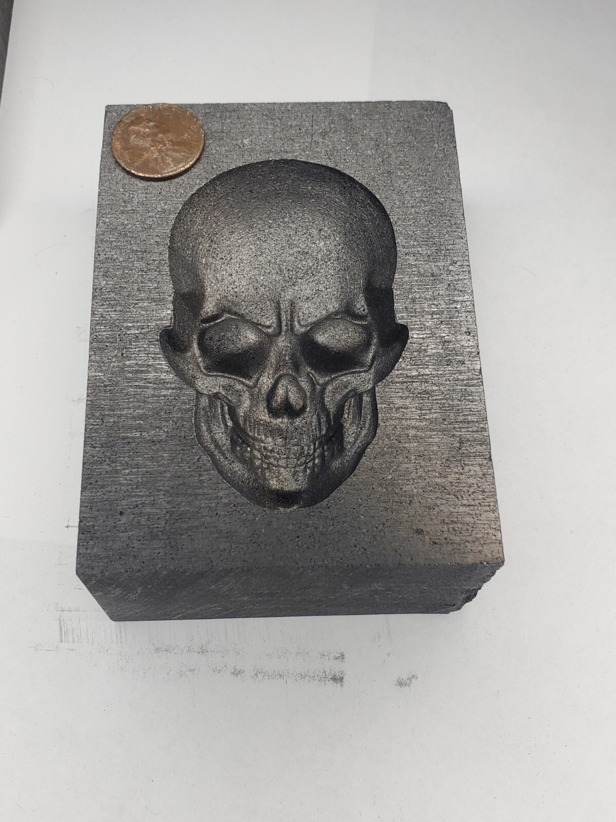 Skull 10 Ounce 3D Graphite Ingot Mold Gold Silver Copper Tin Melting Casting