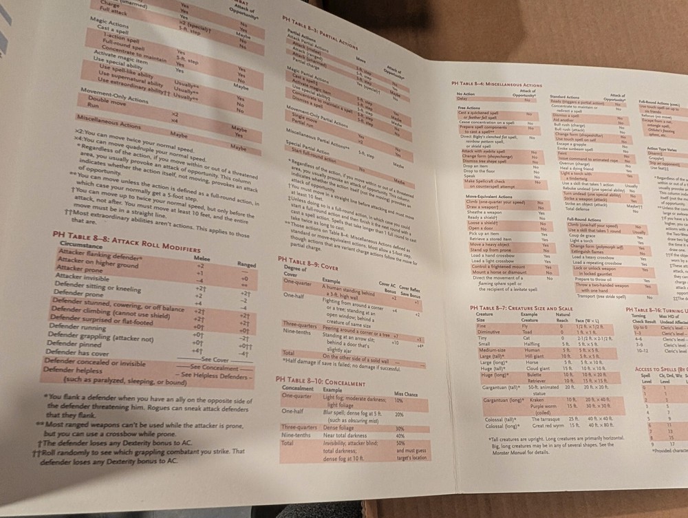 Dungeon Master's Screen & Combat Planner Dungeons & Dragons D and D 3E Nice!