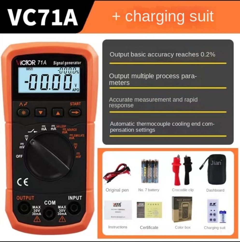 24V Loop Step Output DC Voltage Current Signal Generator Source Simulator Meter2