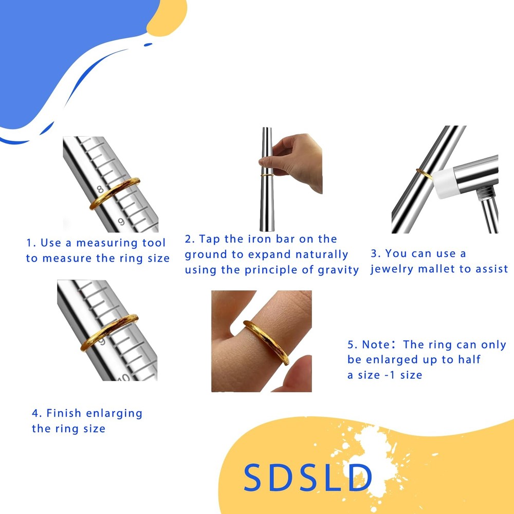 SDSLD Ring Mandrel Metal Sizer Measuring Tool ring sizer measuring tool