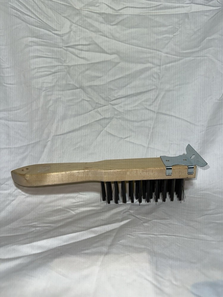 8 Inch Metal Wire Brush with Scraper