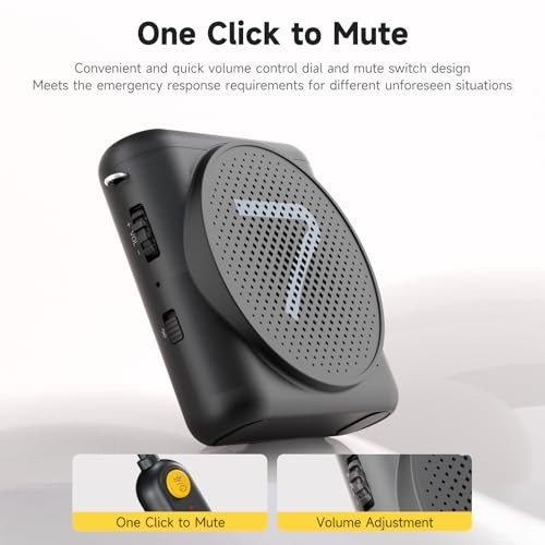 Wireless Voice Amplifier with Headset Microphone - Portable Mini Speaker for Cla
