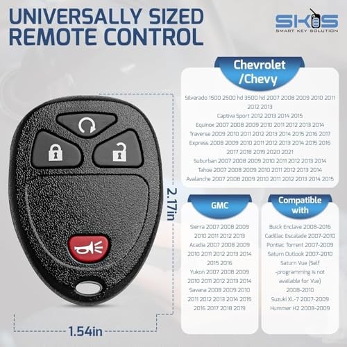 Keyless Entry Remote Kit for Chevy Silverado Avalanche Equinox Express