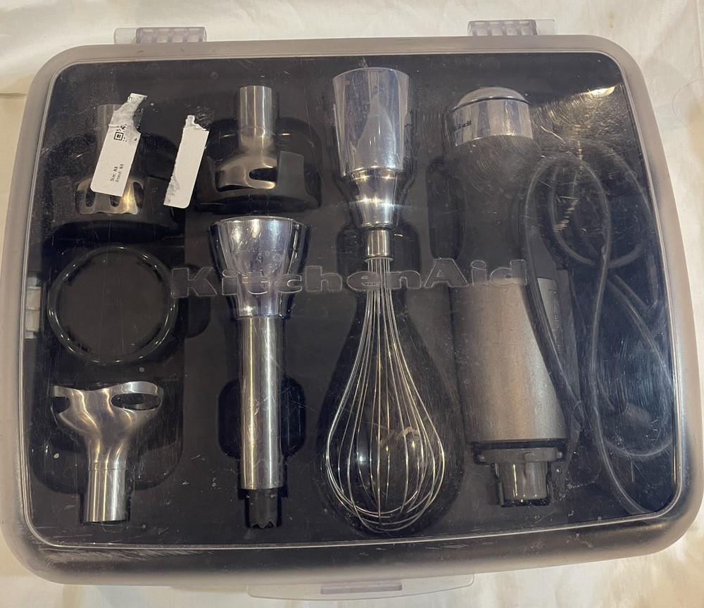 KitchenAid 5-Speed Hand Blender Set w/ Attachments, Case