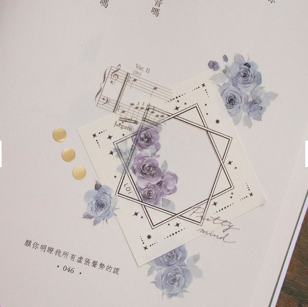 Loidesign Twinkle Roses Music Notes Washi Tape SAMPLE LOOP