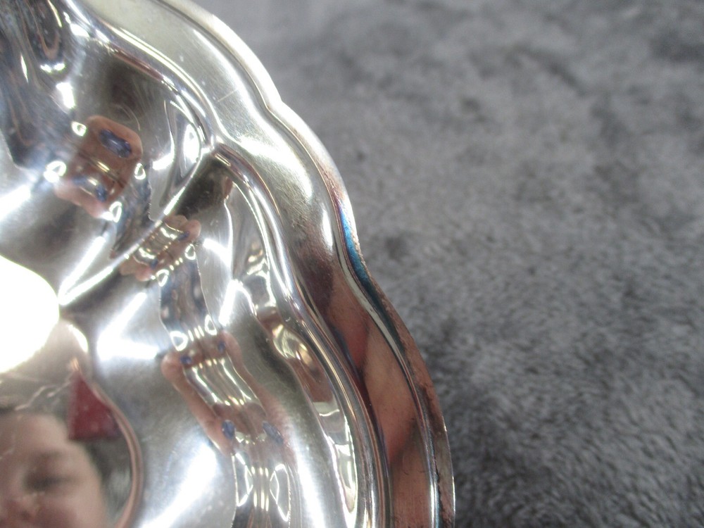 Oneida Chippendale Dish Vegetable Bowl Set Silver Plated 7.5" Diameter 2 Piece