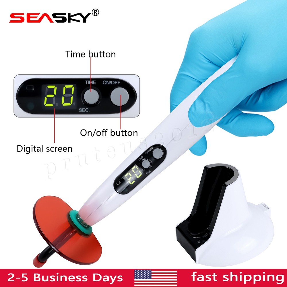 Dental Wireless Curing Light Lamp LED-B 5 Second Curing 1500mW/cm²