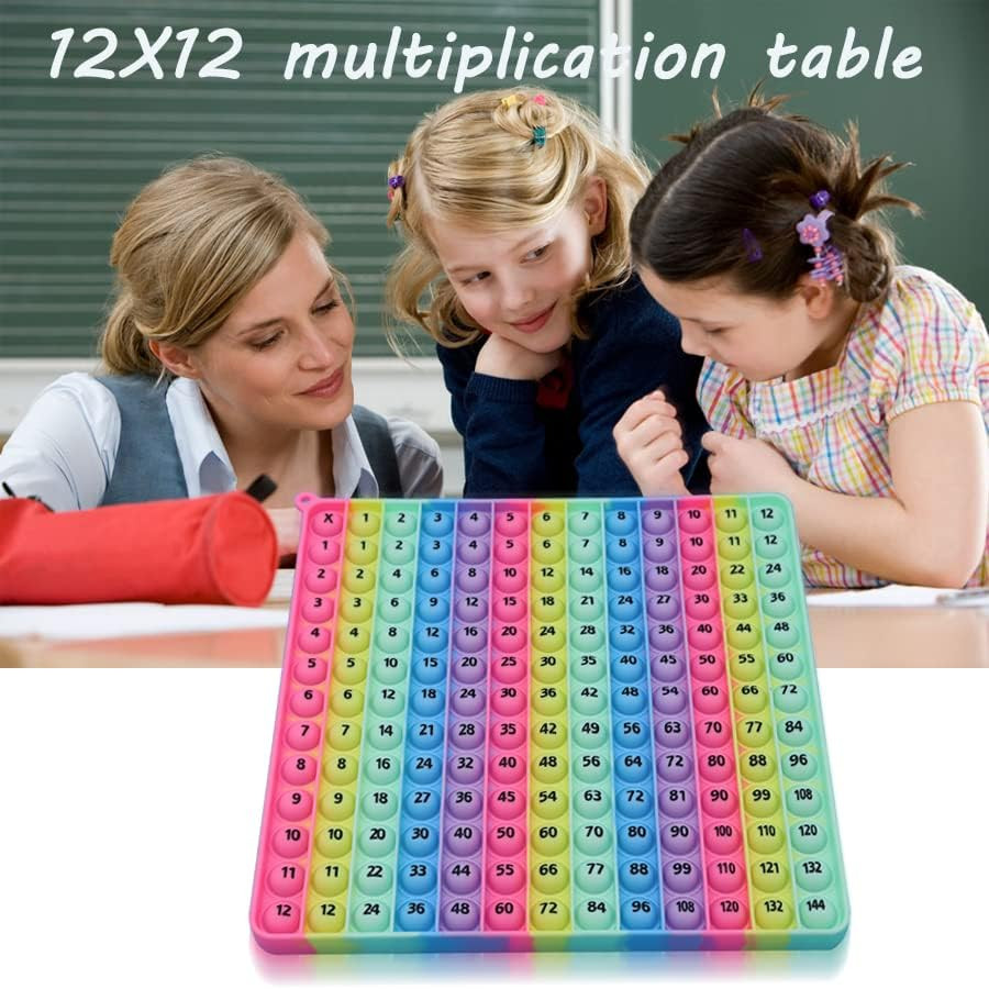 12X12 Digital Multiplication Table Game Flash Cards 3Rd Grade Fidget Math Toy,