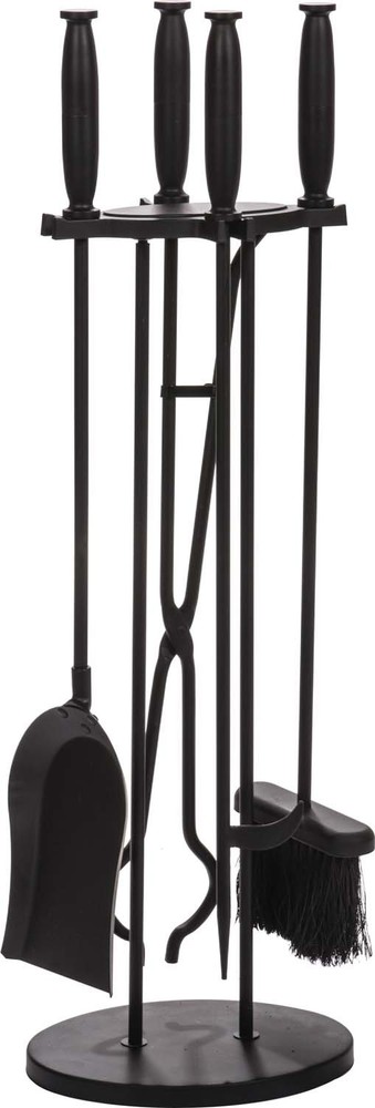 Dagan Five Piece Fireplace Tool Set, Black