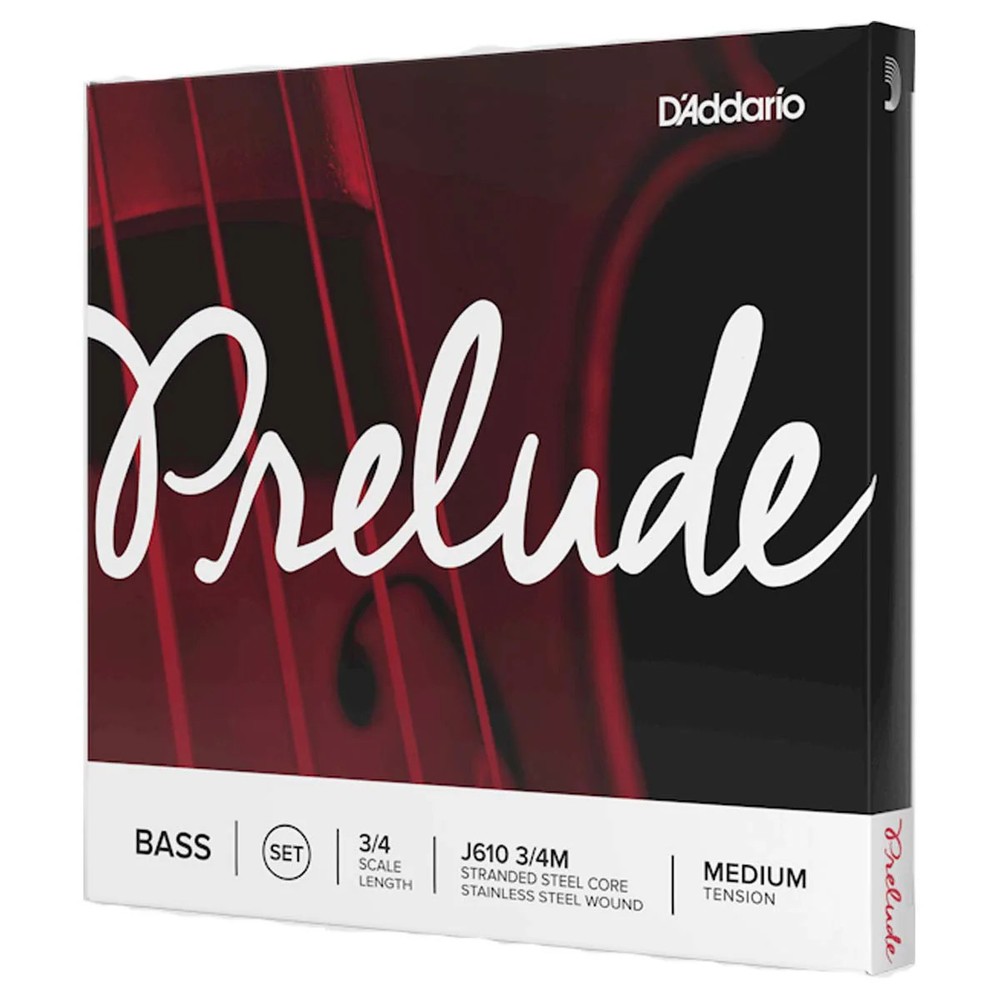 D'Addario Prelude Upright Bass String Set, 3/4 Scale, Medium Tension, J61034M