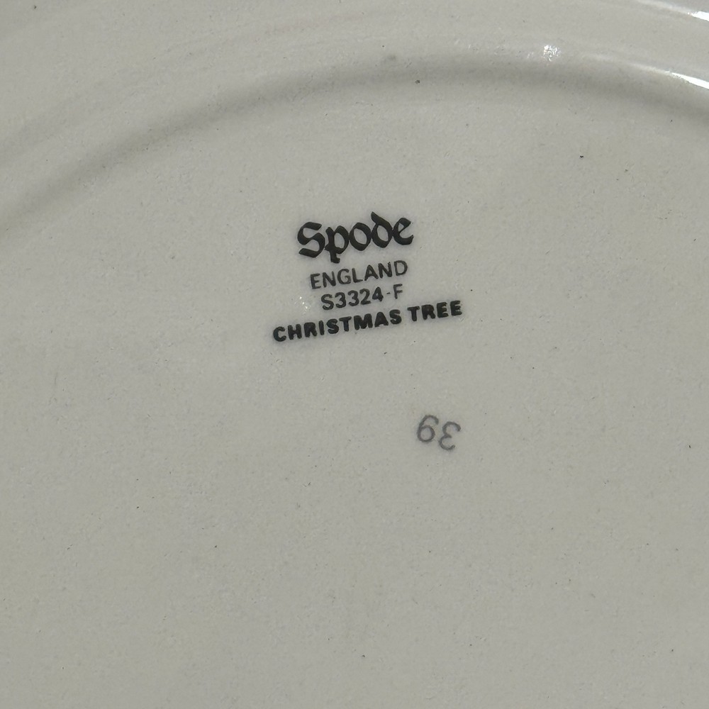 Spode CHRISTMAS TREE Tidbit Tray Cookie Treat Server Plate W Removable Handle