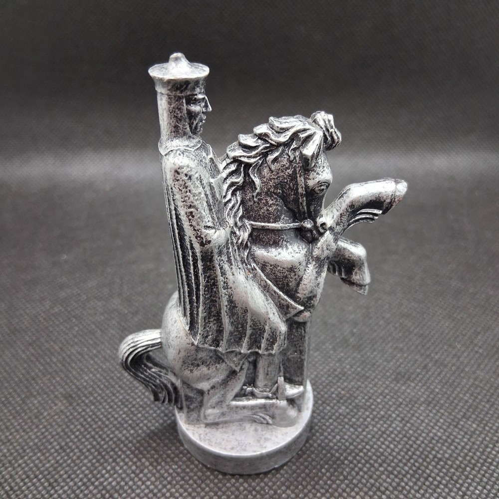 1962 Peter Ganine Conqueror Chess Set Replacement Piece Medieval Silver Knight