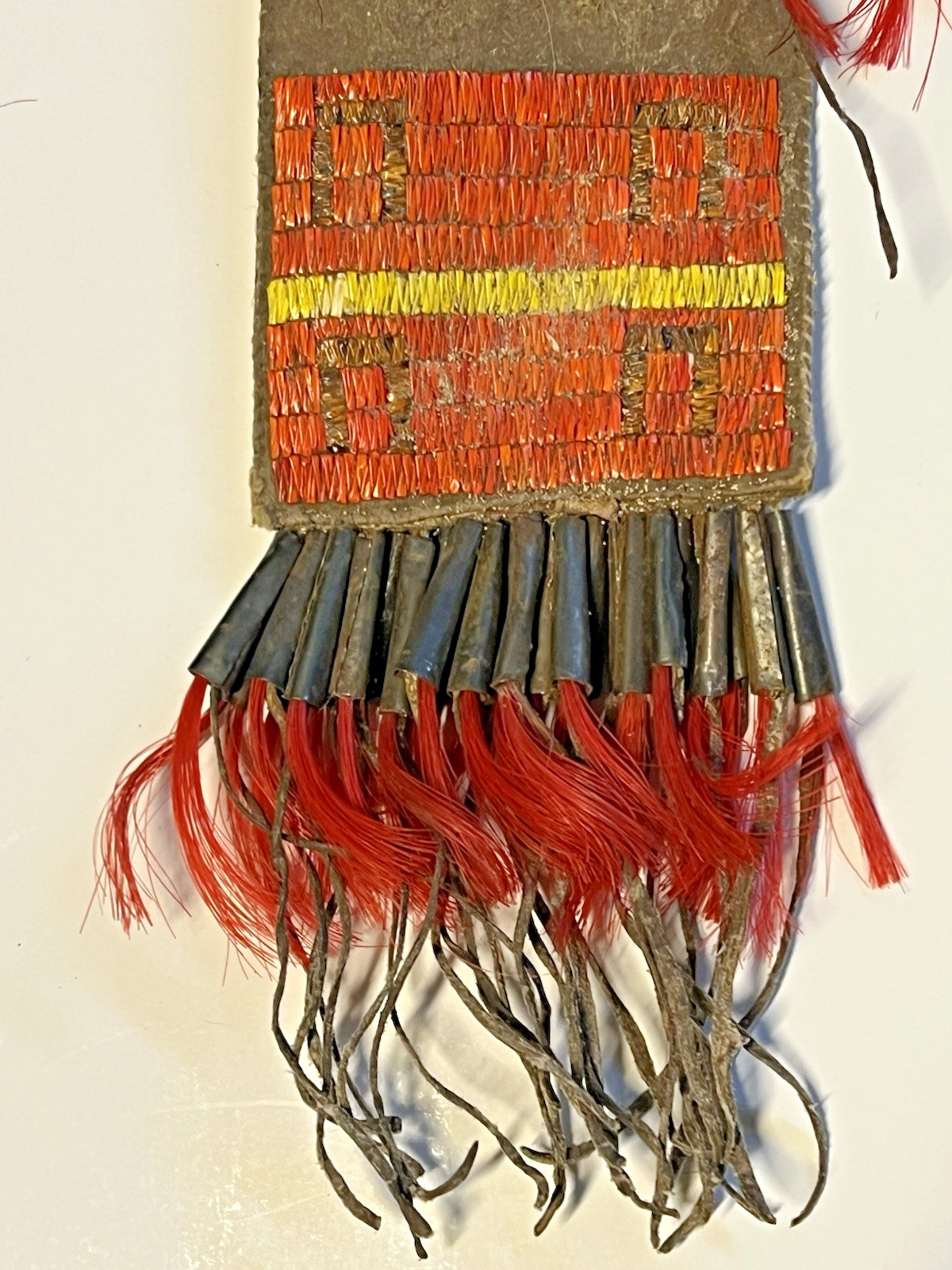 Antique Native American Indian Quilled Sheath & Knife; Late 1890's; Lot #A2