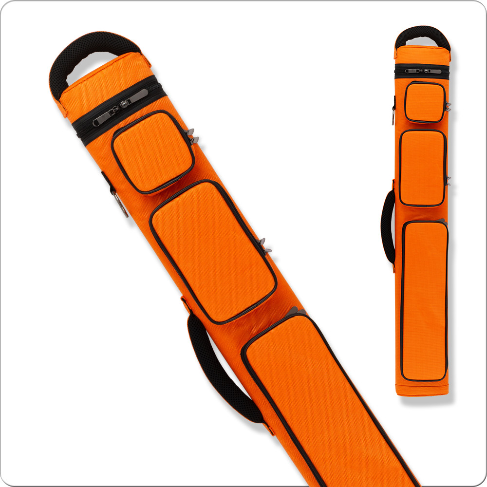Action ACB24 ORANGE 2Bx4S Billiards Pool Cue Stick Case w/ Backpack Strap