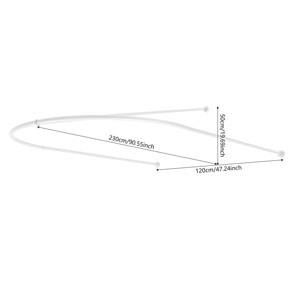 U-Shaped Privacy Partition Curtain Rod for Versatile Space Separation
