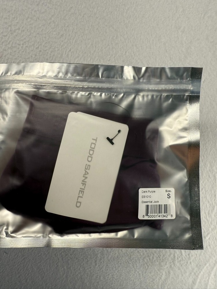 Todd Sanfield Thong Men's Small Purple Dark Solid Essential Underwear Solid NEW