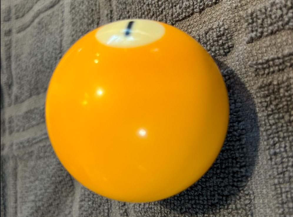 Replacement #1 Billiard Pool Ball 2 1/4" Diameter
