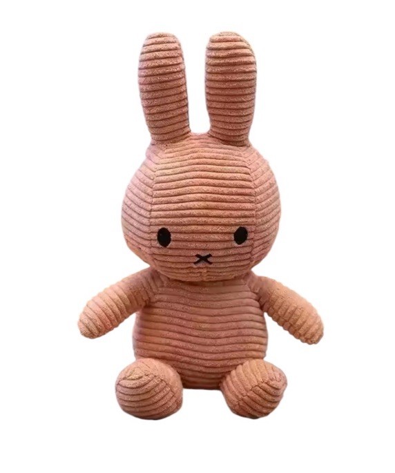 (Set of 2) New Miffy Plush Rabbit Pink Purple Gray Sitting LARGE Toy Pillow Home