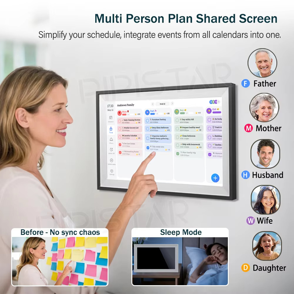 WiFi Digital Family Calendar Smart Touchscreen