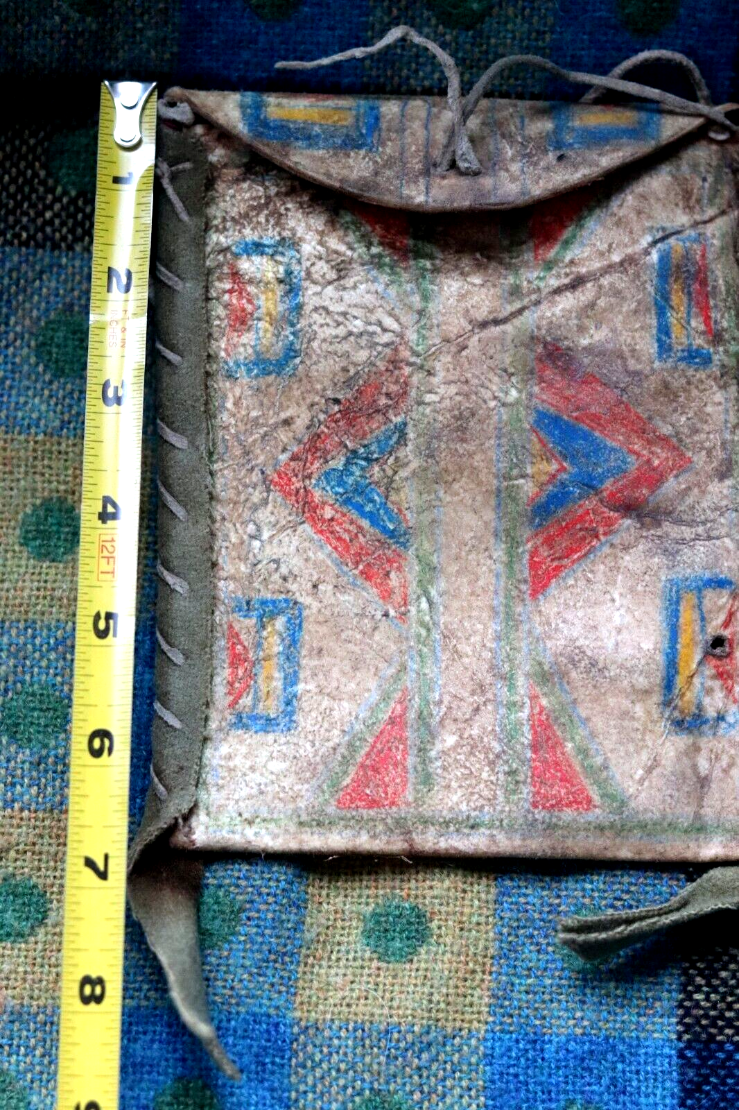 Vintage PARFLECHE BAG antique Native American document pouch Plains Indians