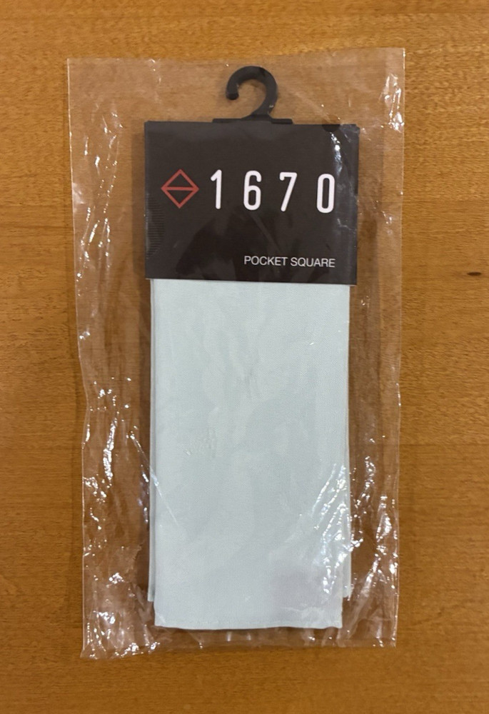 1670 Cotton Pocket Square Mint Green Solid Foldable for Suit Coat Men
