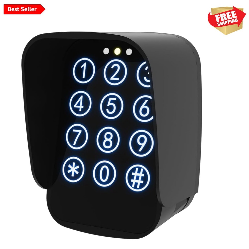 Touch Panel Wireless Gate Keypad with Adjustable Backlight & Security Features