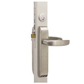 Dual Force Interconnected Deadbolt/Deadlatch Low Profile Trim with Round Handle