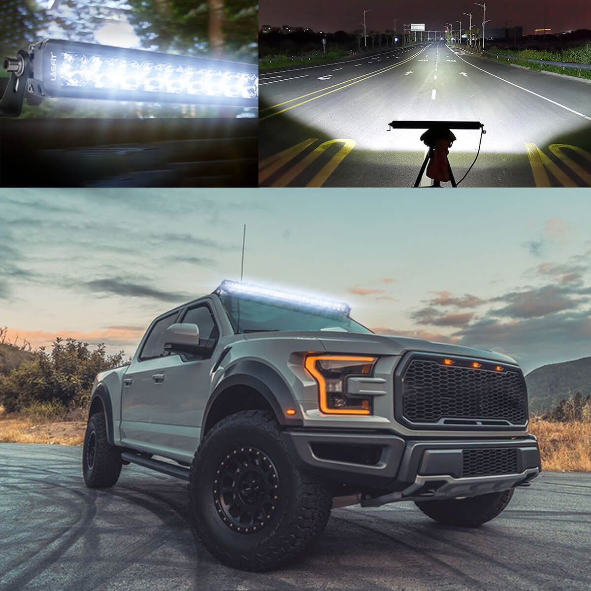 32 inch Super Bright LED Light Bar Combo Spot Truck Off-road SUV Driving Boat