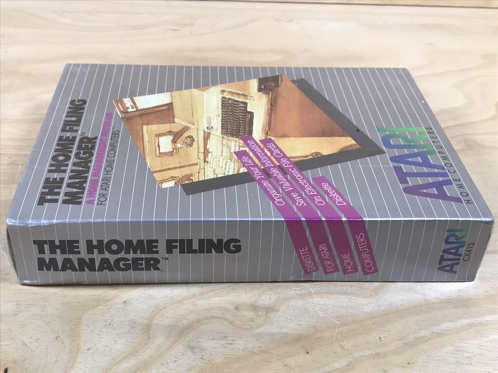Atari The Home Filing Manager A Home Management Program For Computers New Sealed