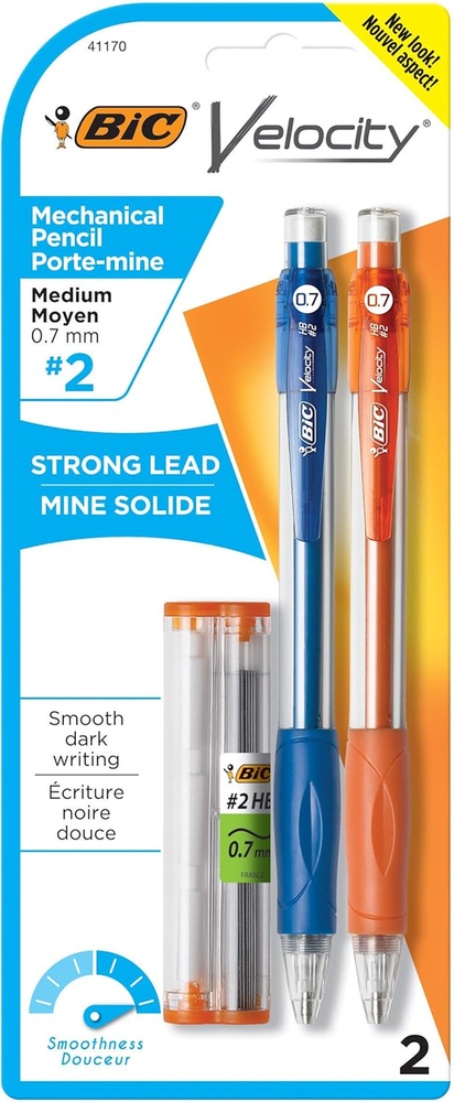 BIC Velocity Original Mechanical Pencil, Medium Point (0.7Mm), Smooth Dark Writi