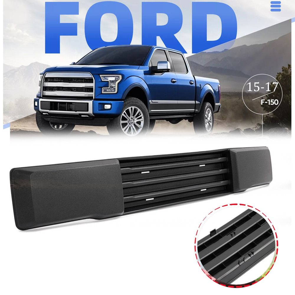 For 2015 2016 2017 Ford F150 Front Bumper Cover Lower Grille Trim Panel Black
