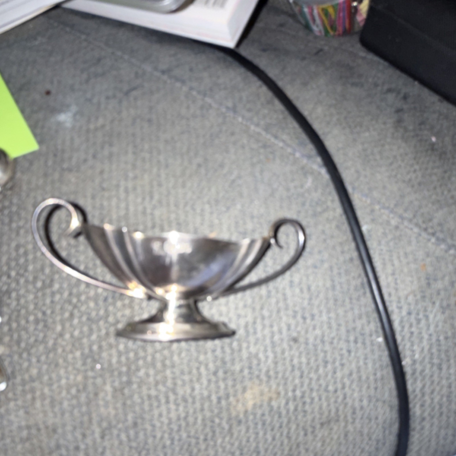 3 Antique Sterling Silver (.925) Salt Cellars with Spoons Set