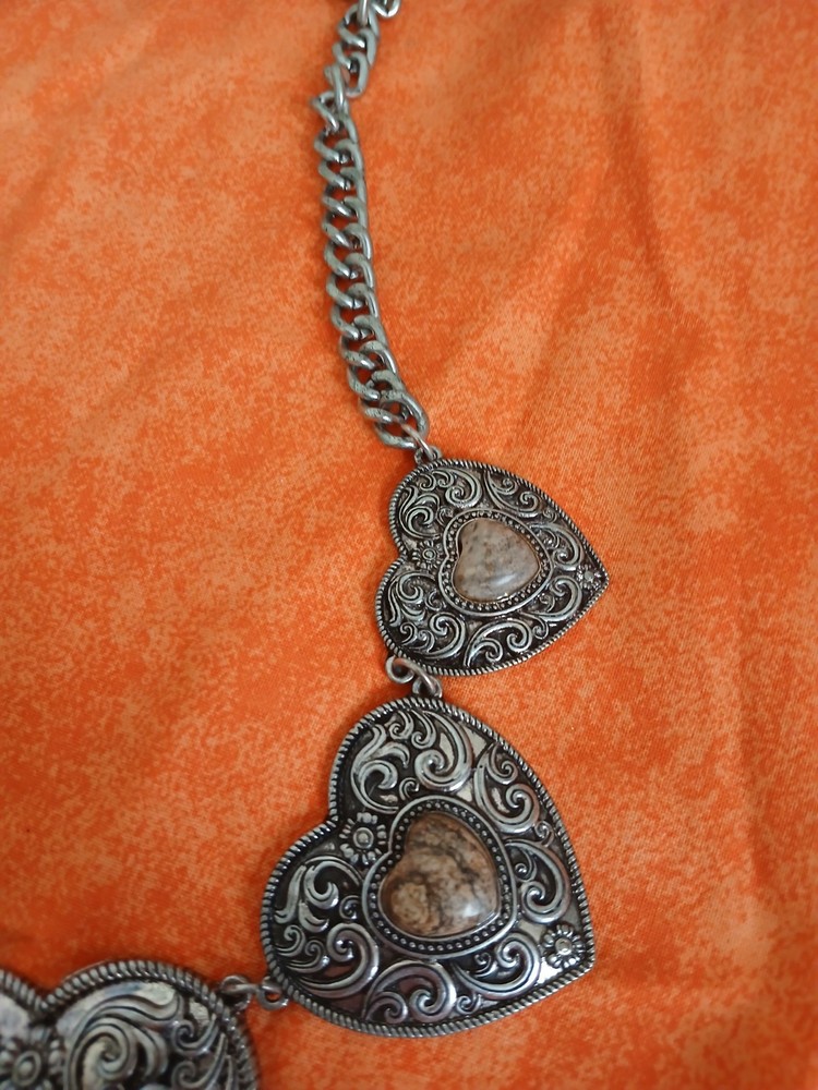 Vintage Metal & Stone Necklace