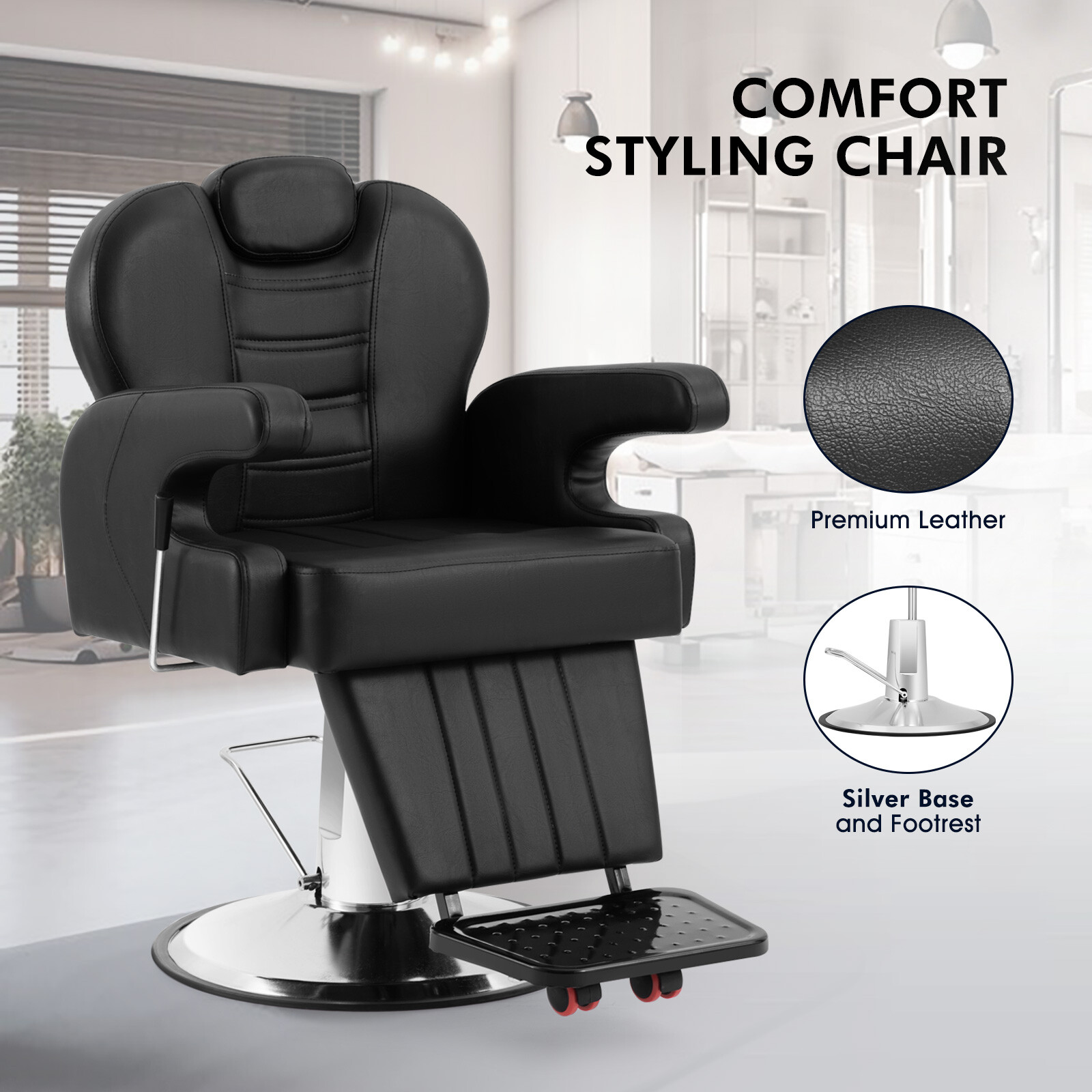 Artist hand Barber Chair Heavy Duty Recline Hydraulic Salon Spa Beauty Equipment