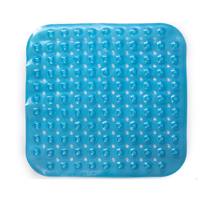 H+S 18x18 Antimicrobial Bath Mat, Blue