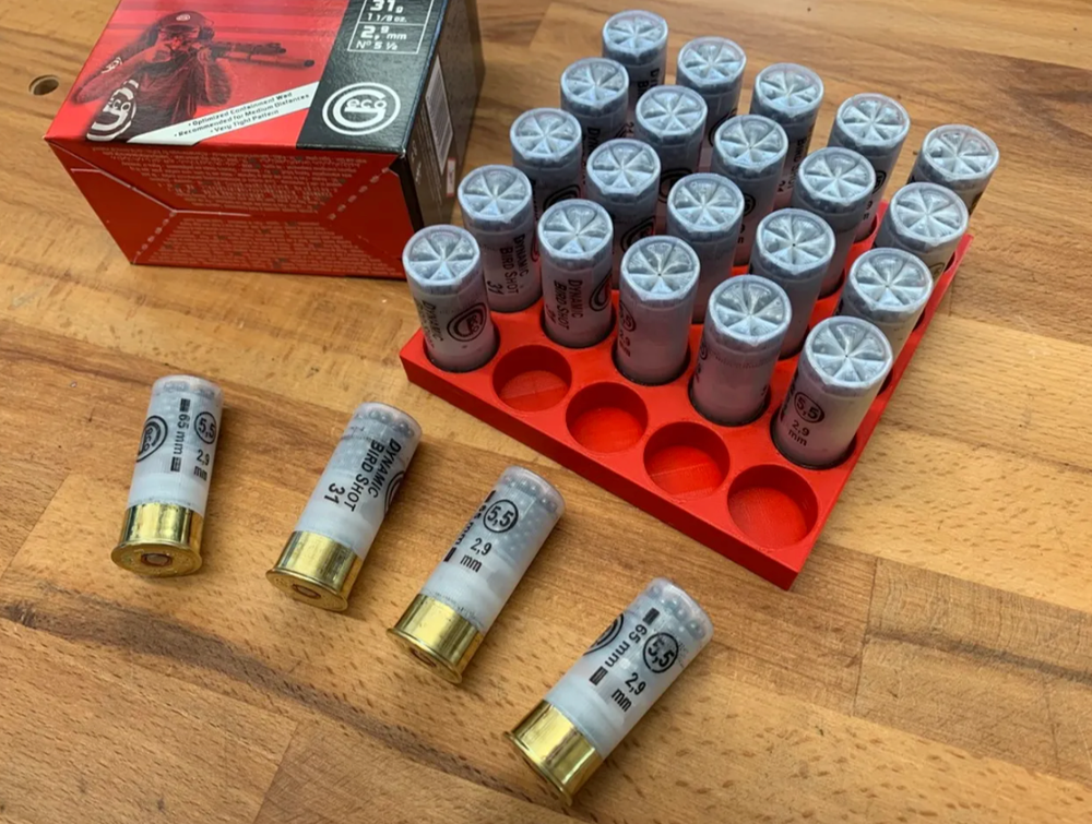 12 Gauge Shot Shell Reloading Block 25 Shot Tray