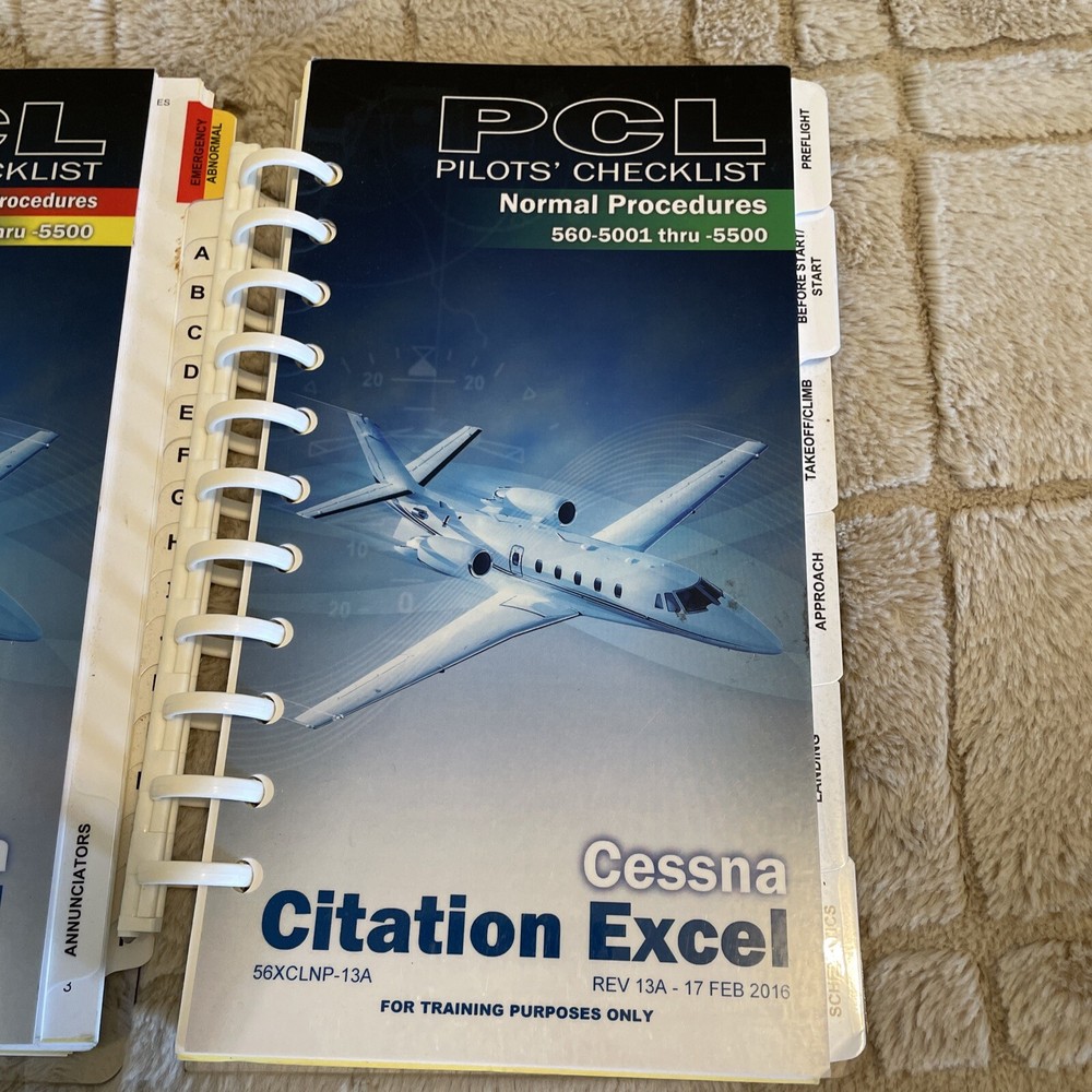 Cessna Citation Excel Pilots Checklist ER Abnormal Normal Procedures Feb 2016
